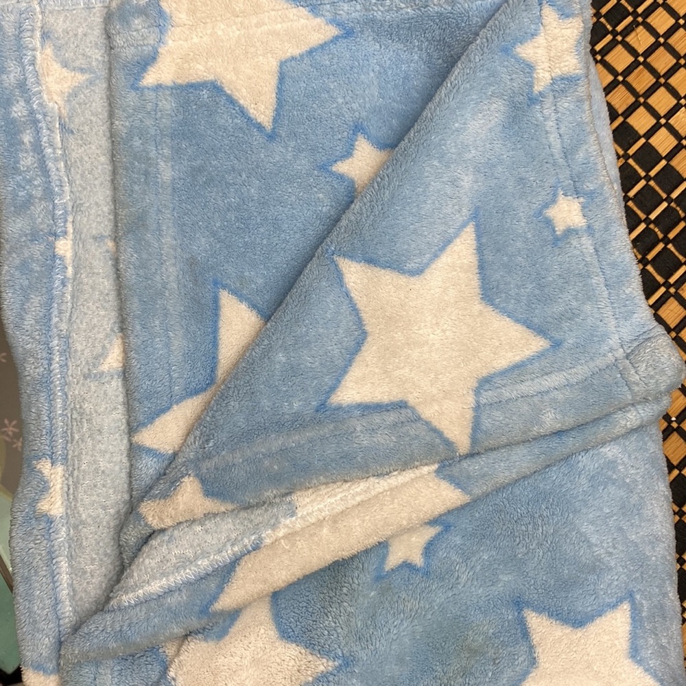 Babies Alley Baby Blanket Stars Blue White Fleece Star Boy